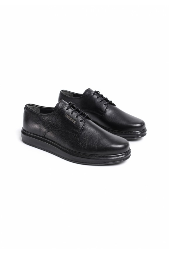 Chekich CH003 ST Men's Shoes Genuine Leather BLACK