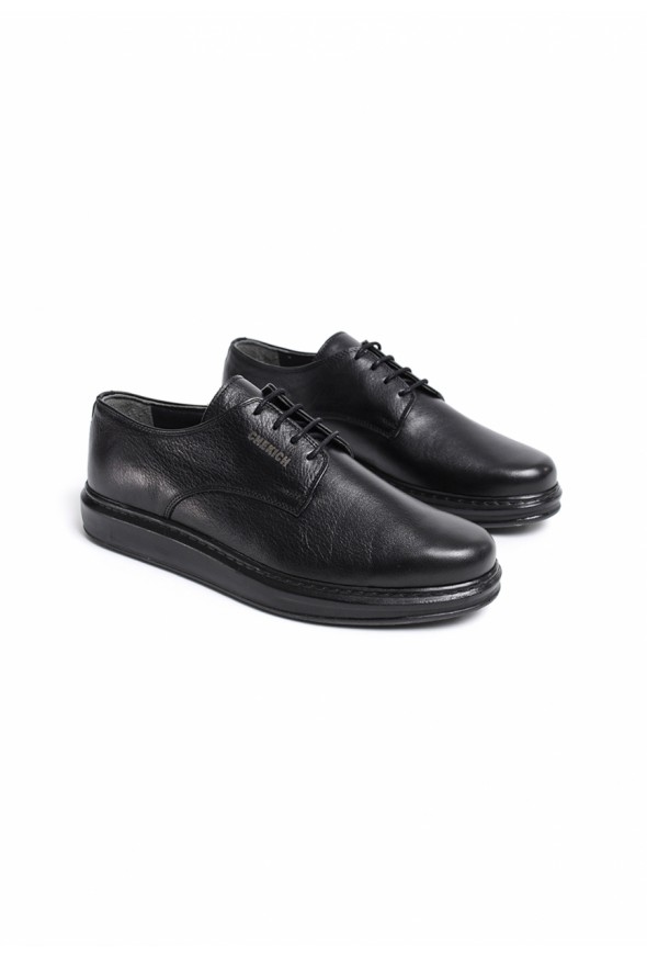 Chekich CH003 ST Men's Shoes Genuine Leather BLACK