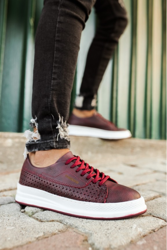 Chekich CH043 BT Men's Shoes BURGUNDY
